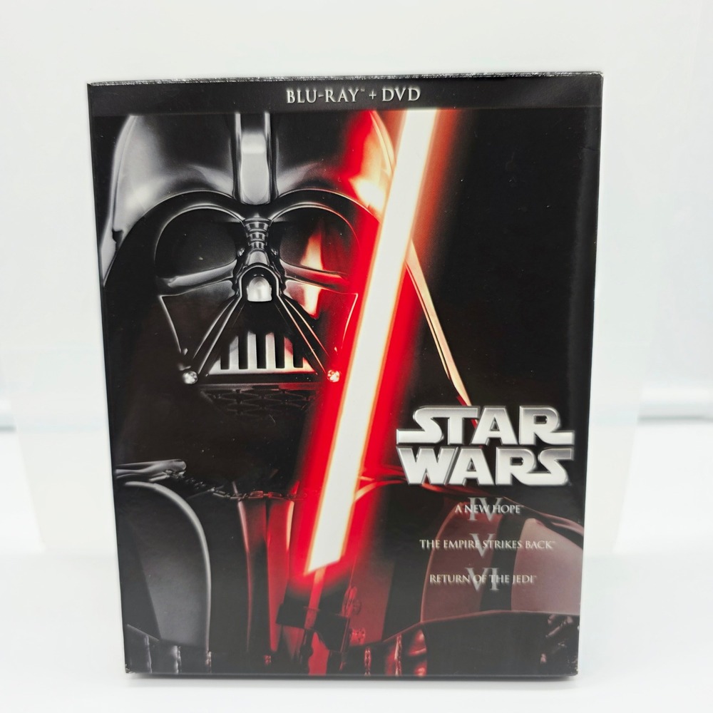 Star Wars Original Trilogy IV V VI Blu-ray DVD 6-Disc Set Darth Vader Slipcover